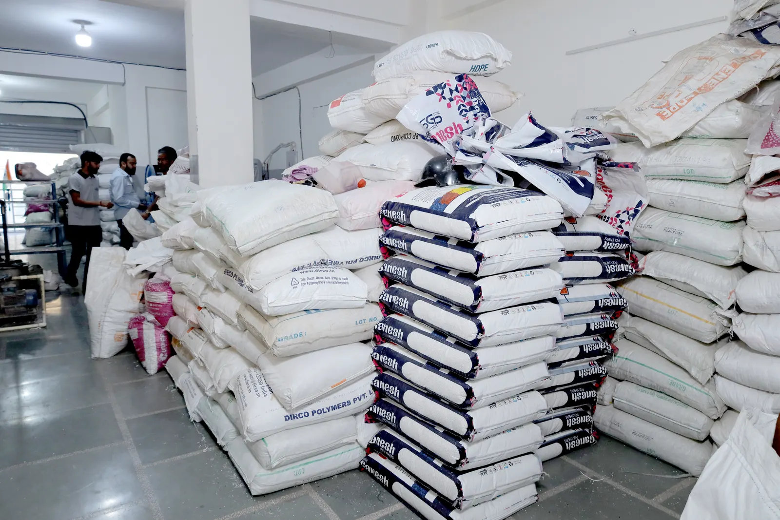 Finished goods store — Packed, labelled and stacked by grade