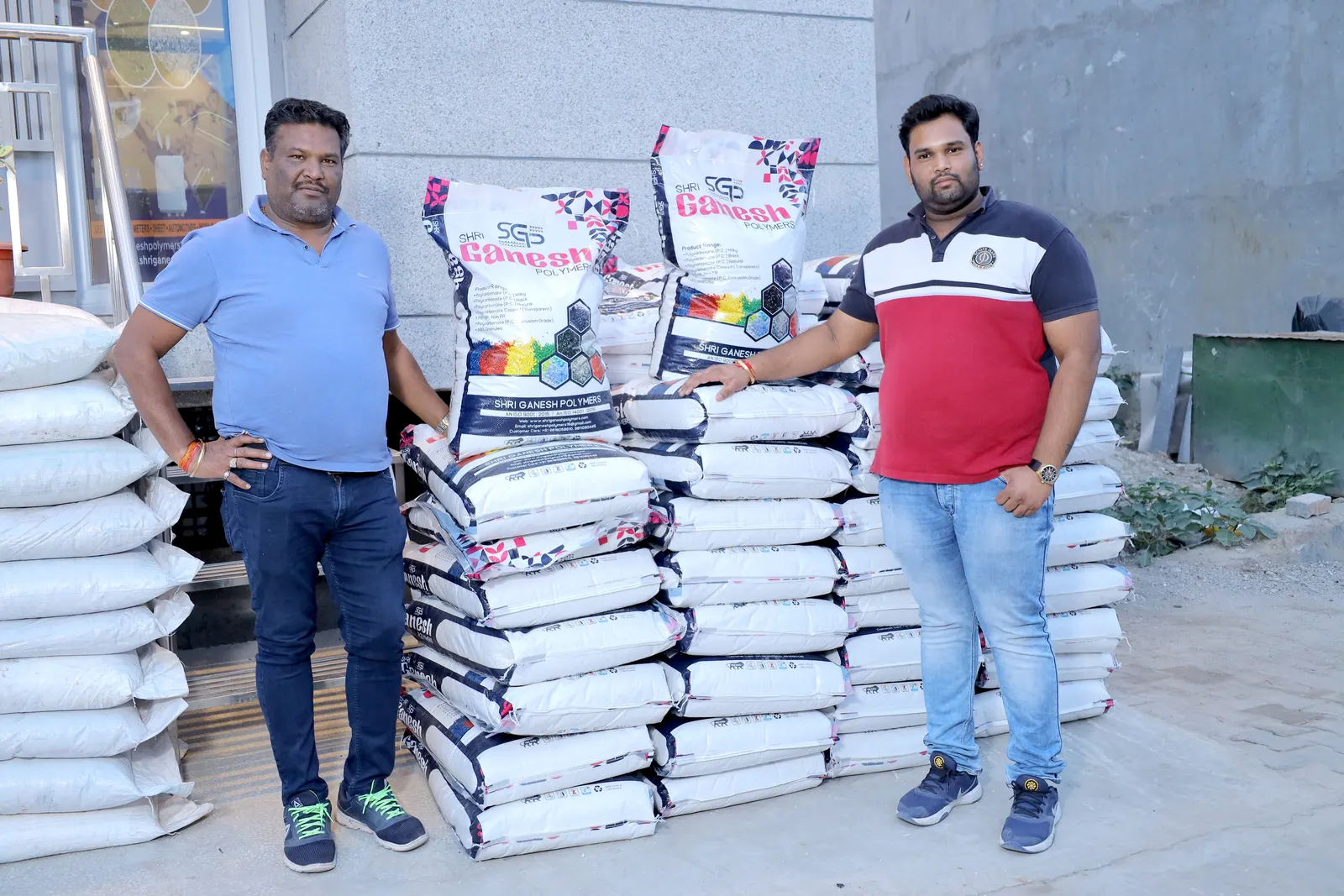 Ready for dispatch — Branded bags of PC, ABS and PBT granules